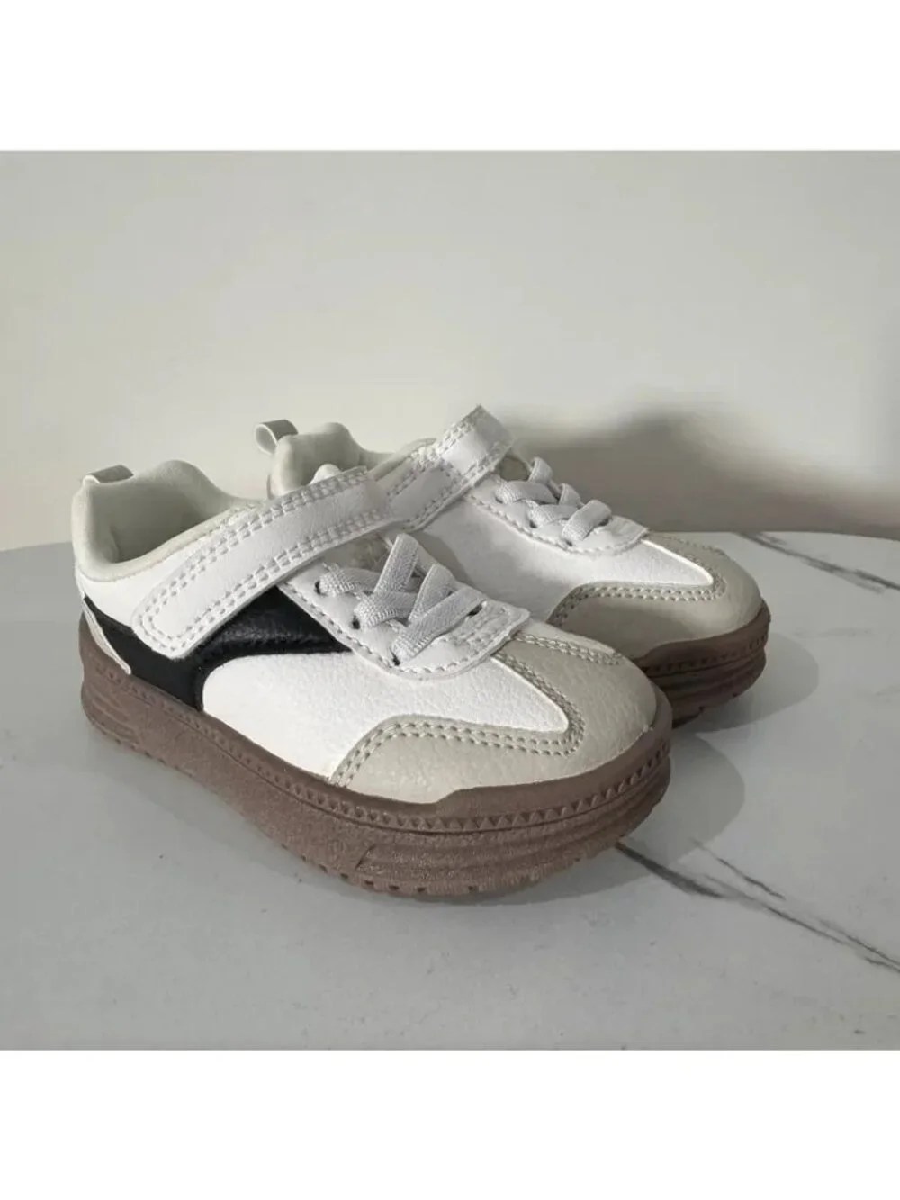 Carters White & Black Platform Dress Shoes 6